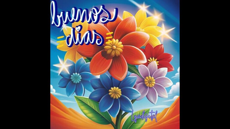 buenos dias con sol y flores