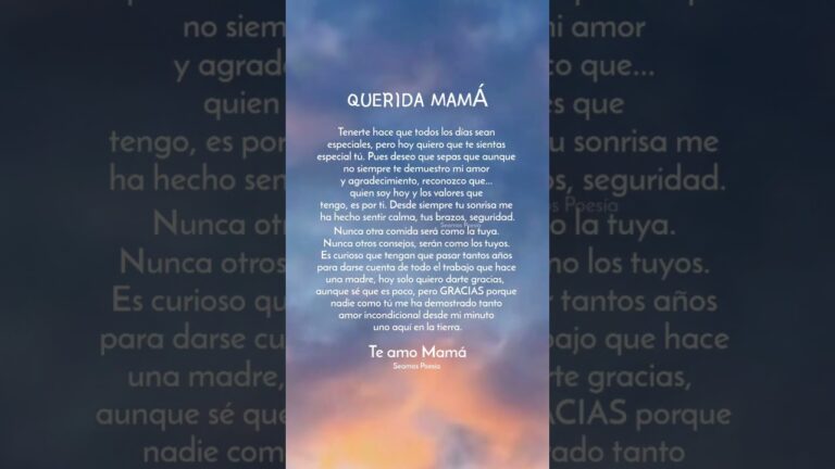 carta a una madre cumpleaños