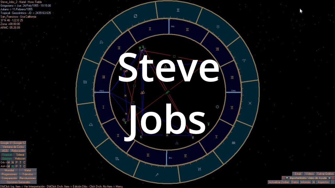 carta astral de steve jobs