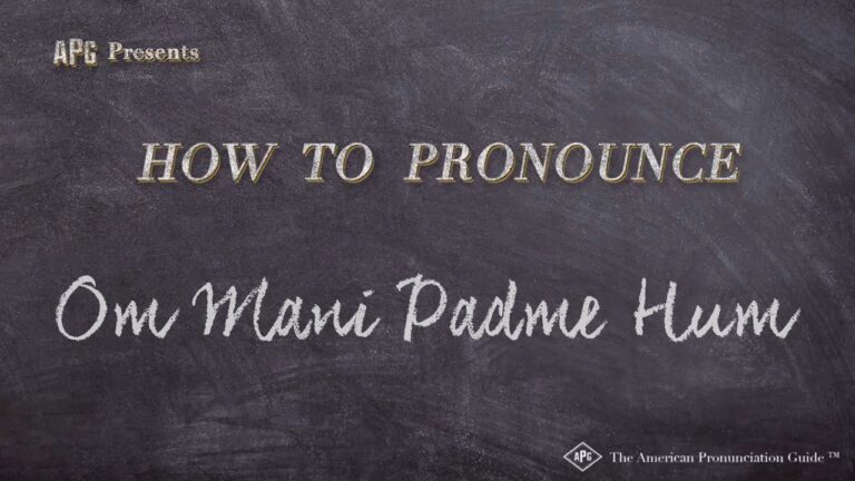 como se pronuncia om mani padme hum