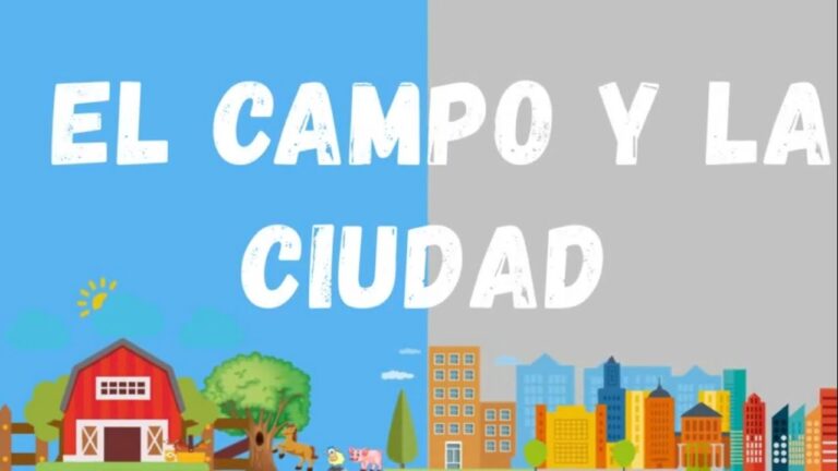 el campo yla ciudad para colorear