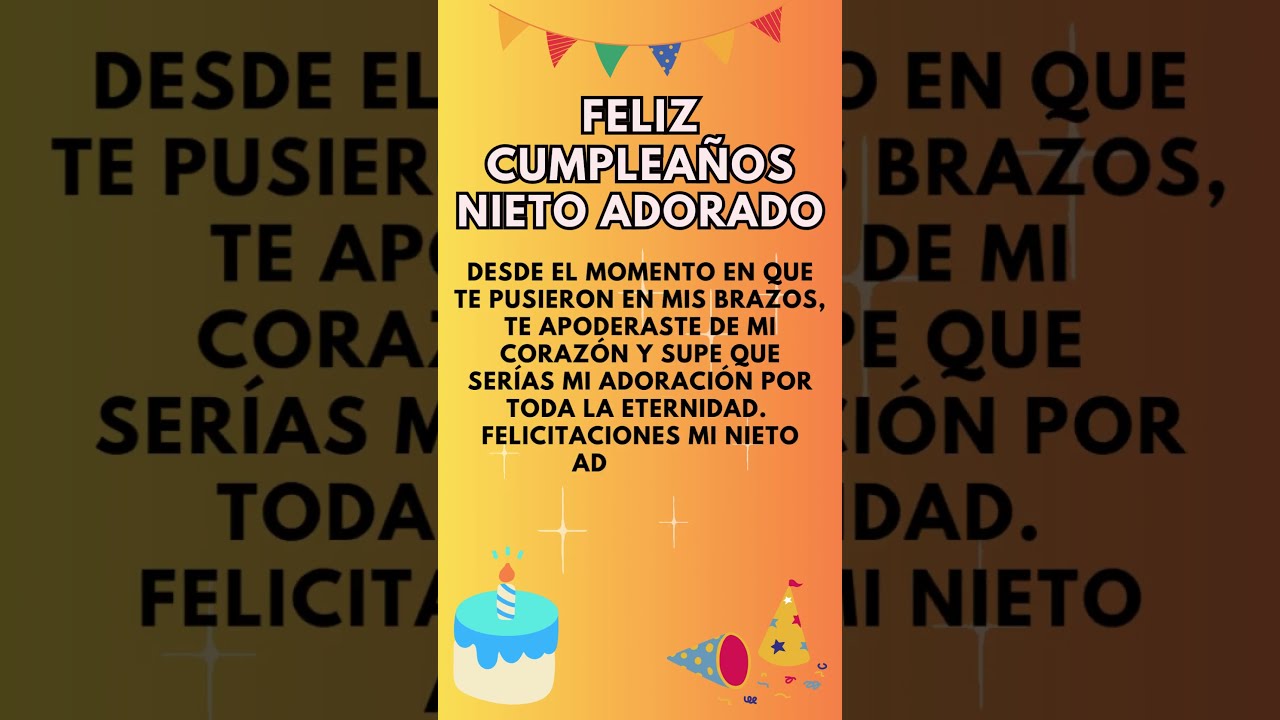 frases de feliz cumpleaños para mi nieto