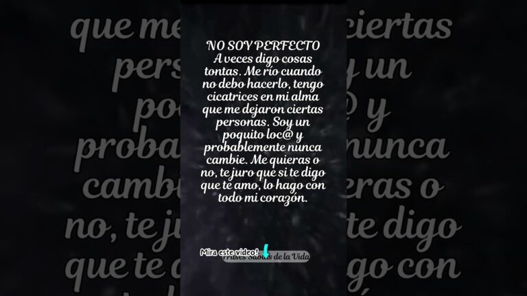 frases no soy perfecta cometo errores
