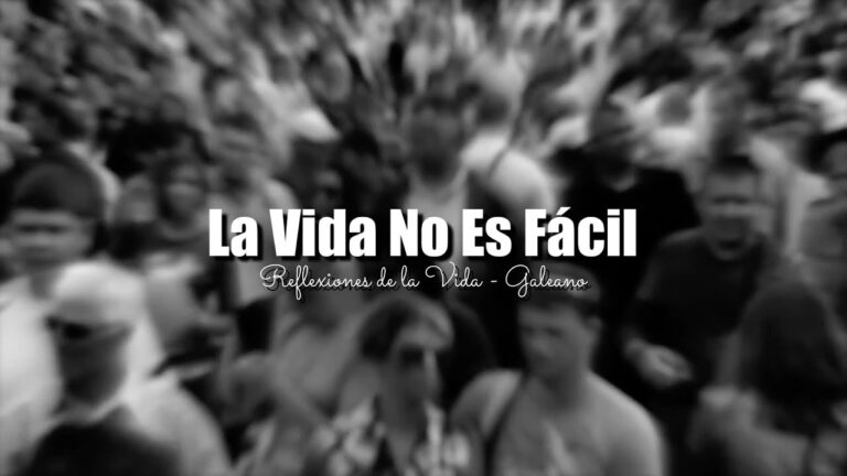 la vida no es facil reflexion