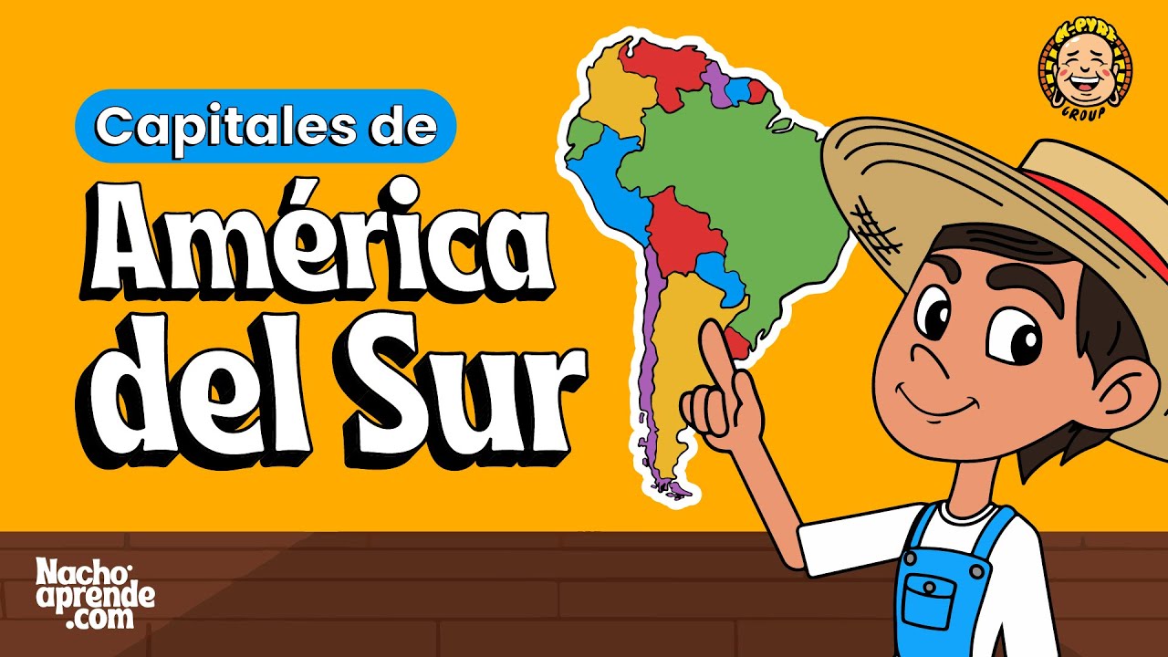 mapa de américa del sur con capitales