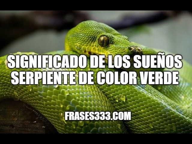que significa soñar con una serpiente verde que me muerde
