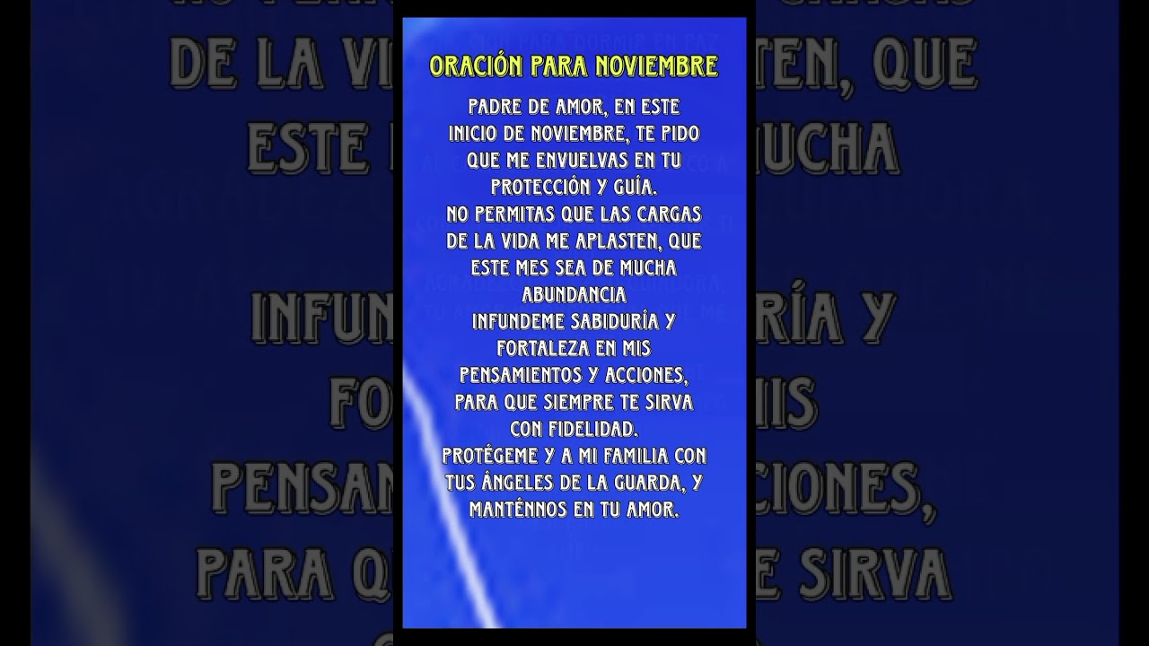 reflexiones para el mes de noviembre